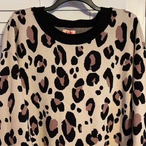 New EVRI Sweater, Leopard Print, Women’s Long Sleeve, Size 2X